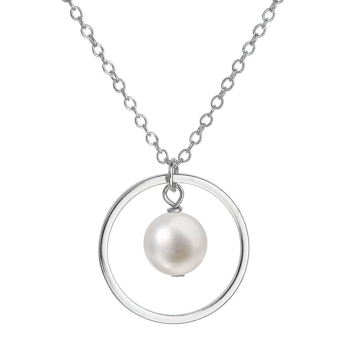 Evolution Group Perlový náhrdelník z pravých říčních perel bílý 22018.1