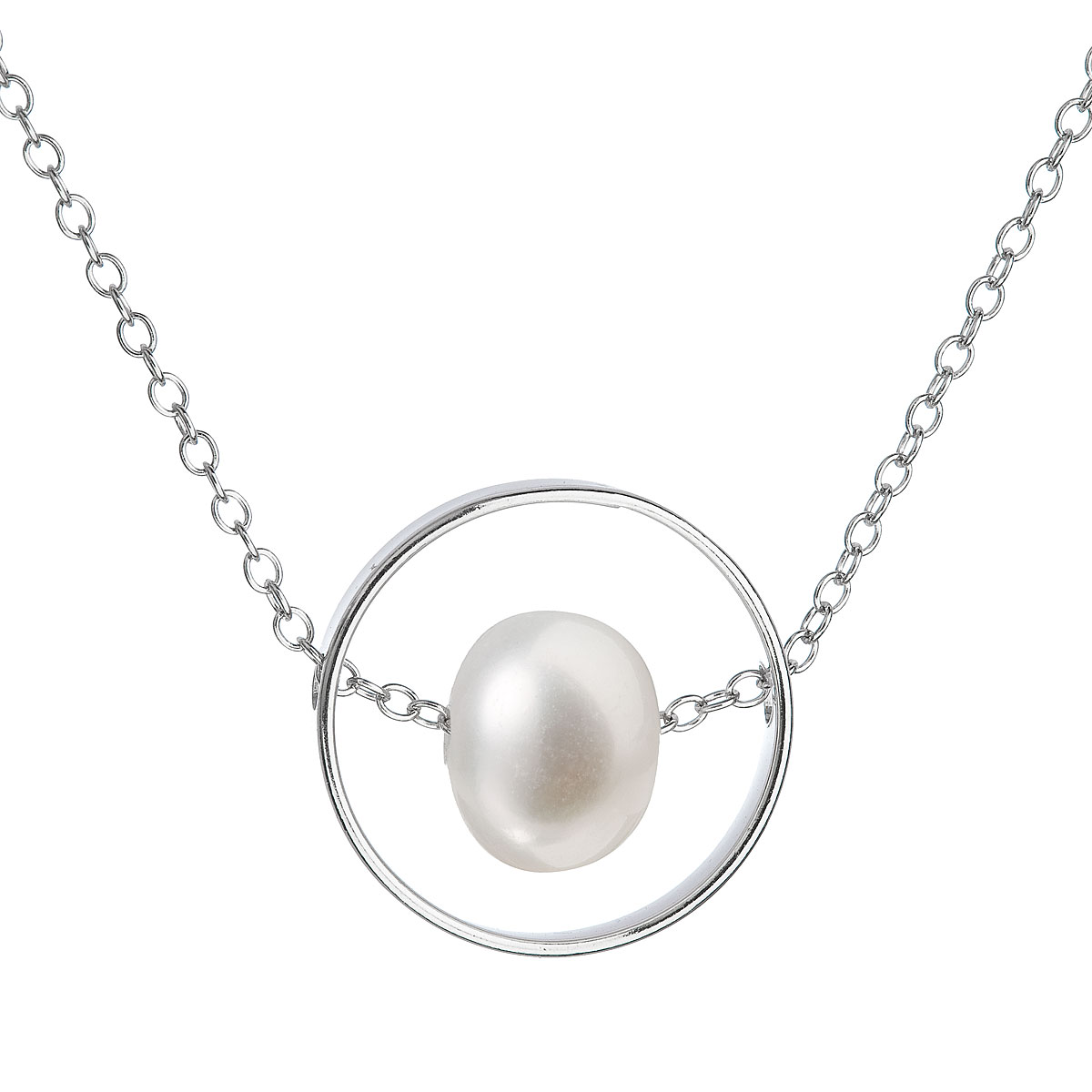 Evolution Group Perlový náhrdelník z pravých říčních perel bílý 22019.1