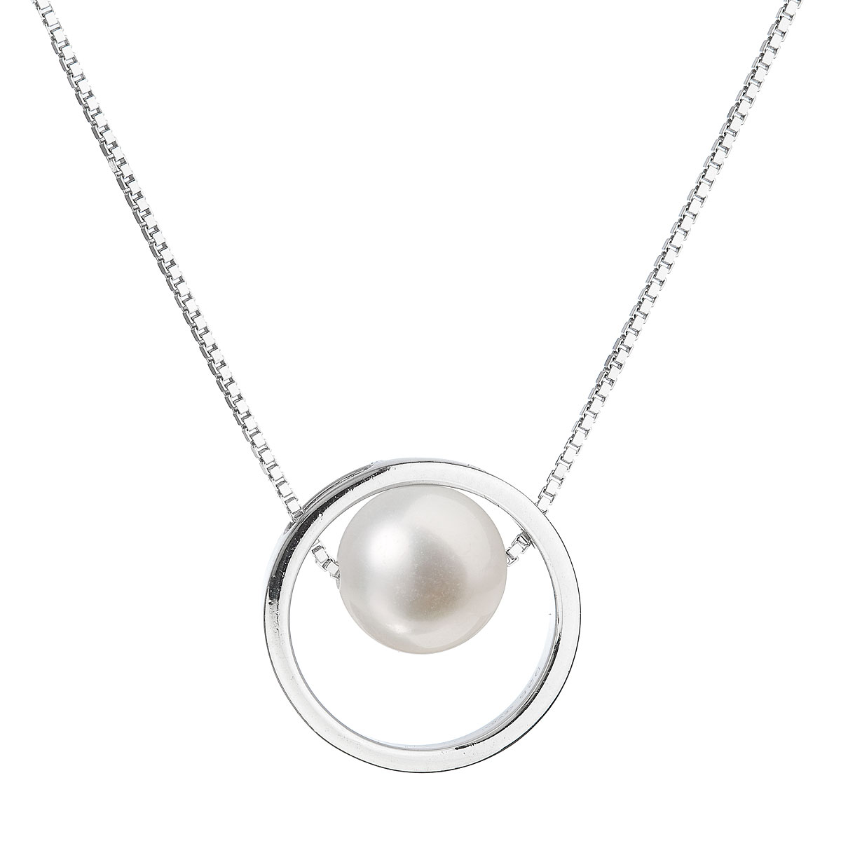 Evolution Group Perlový náhrdelník z pravých říčních perel bílý 22025.1