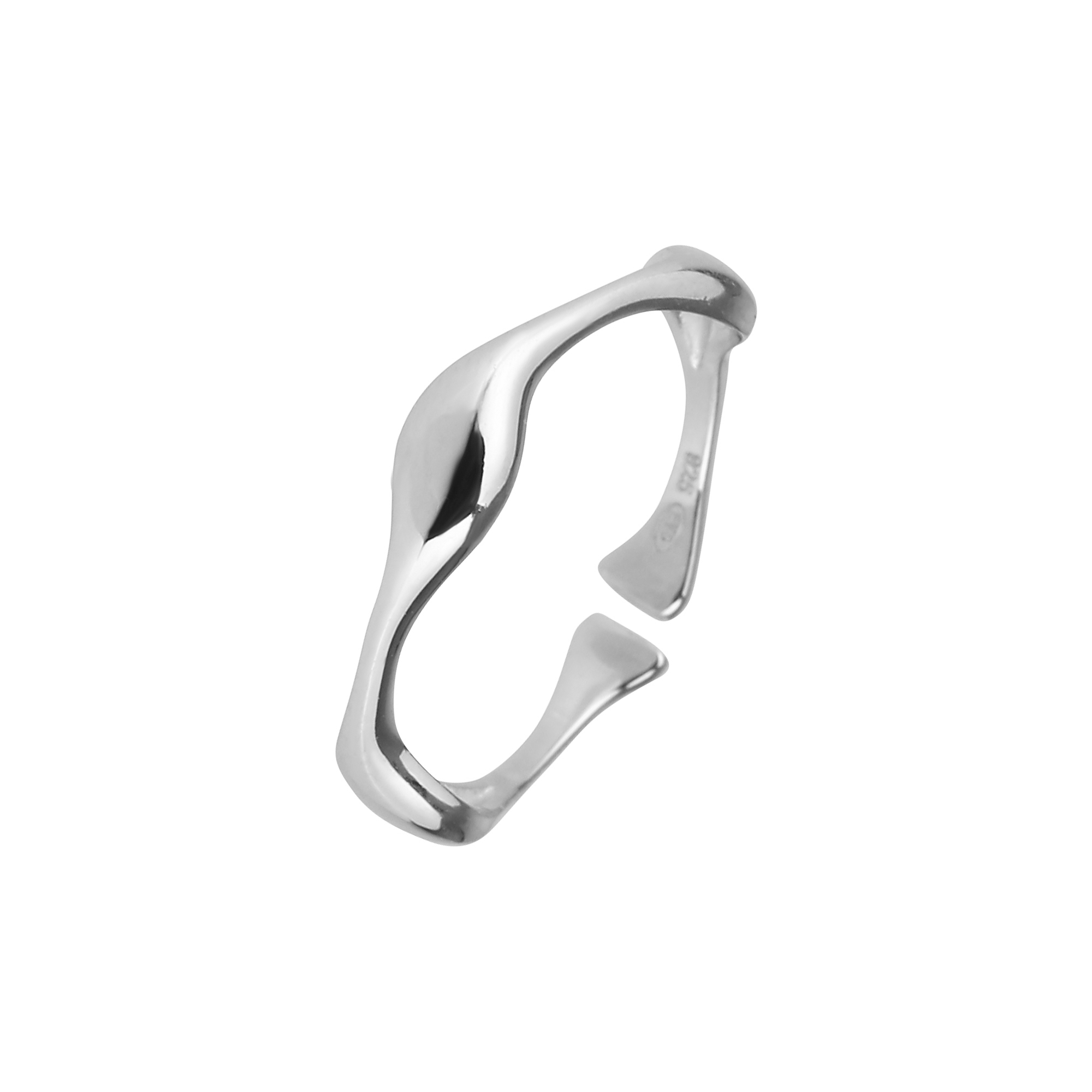 Evolution Group Stříbrný prsten tvarovaný 65011 UNI